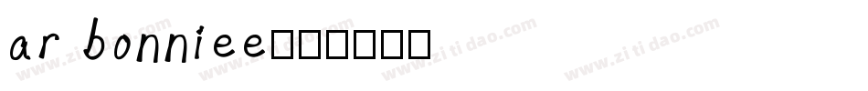 ar bonniee字体转换